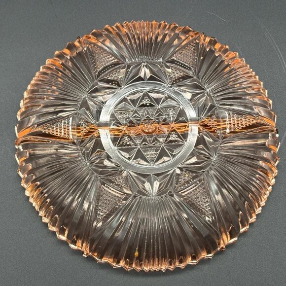 1930s Hazel Atlas Pink Depression Glass Serving Bowl Candy Dish No 573 - Picture 7 of 8